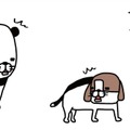 犬と洋服の間に素足を潜りこませた時の感覚 知ってる人、いる？【パンダと犬 ＃16】 画像
