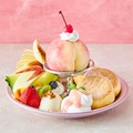 奇跡のパンケーキ まるごとピーチアラモード税込2,178円／提供画像