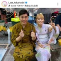 高橋愛、夫・あべこうじと浴衣姿で青森ねぶた祭を満喫！「一緒に見れてよかったね」「尊いー」と反響 画像