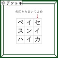 クイズです！「矢印からまいてよめ」どんな言葉が隠れているでしょうか？【難易度LV２.・甘口】