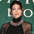 森星、シースルードレスからほっそり二の腕＆美肩輝く【ブルガリ展覧会フォトコール第一夜】 画像