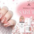HOMEIウィークリージェル、“ぷるちゅる”質感の桜マグネットネイルが数量限定で新登場