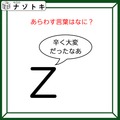 クイズです！「Zが『辛く大変だったなあ』と言っています」どんな言葉が隠れているか読み解けますか？【難易度LV２.・甘口】 画像