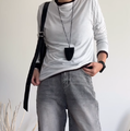 今っぽく着こなせる【ユニクロ】シアーＴ。２色を重ねたこなれ感たっぷりの大人のレイヤードスタイル【40代の毎日コーデ】 画像