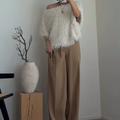 ZARAのモケモケトップスが主役。こなれ感漂う初夏のスタイリッシュな【40代の毎日コーデ】 画像