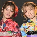 「今日好き」りんか＆ゆい小池（ゆいちゃみ）、蜷川実花監修・華やかな色違い浴衣姿 頭寄せ合う仲良しポーズも【TGC松山2026】 画像