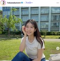 “身長170cm”美人気象予報士、美スタイル際立つタンクトップ×レギンス姿に反響「頭身バランスバグってる」「身体の半分以上脚」 画像