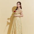 【ディズニーコレクション】美女と野獣/プリントオフショルワンピース/22,000円(税込)