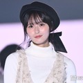 乃木坂46遠藤さくら、黒ベレー帽×大きなリボンがアクセント「お人形さんみたい」「似合いすぎ」【TGC2026A/W】 画像