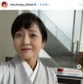 三田寛子、夫・中村芝翫の舞台千秋楽を報告 息子たちとの家族4ショットに「豪華すぎる」「両親どっちにも似てる」の声 画像