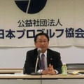 定例理事会に出席した倉本昌弘PGA会長（撮影：ALBA)