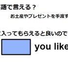 英語で「気に入ってもらえると良いのですが」はなんて言う？ 画像