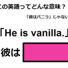 この英語ってどんな意味？「He is vanilla. 」 画像