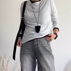 今っぽく着こなせる【ユニクロ】シアーＴ。２色を重ねたこなれ感たっぷりの大人のレイヤードスタイル【40代の毎日コーデ】 画像