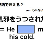 英語で「風邪をうつされた」は何て言う？ 画像
