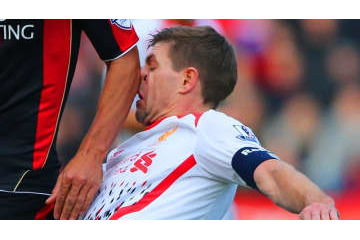 ジェラード伝説！試合中にアソコが裂けて血だらけも、4針縫ってフル出場 画像