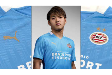 堂安のPSV、「青が復活した」2020-21新アウェイユニフォームを発表！ 画像