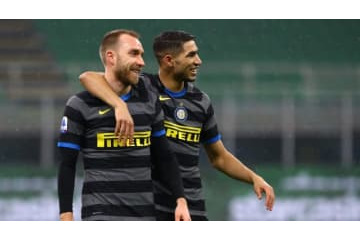 倒れたエリクセンのために！インテルMFハキミも代表戦のゴールを捧げる 画像