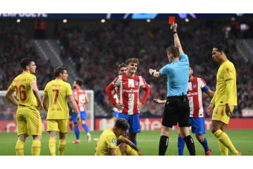 グリーズマン、リヴァプール戦で一発レッド！「CL史上初の珍退場」に 画像