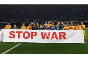 バルセロナ＆ナポリ、ロシアに「戦争を止めろ」訴え 画像