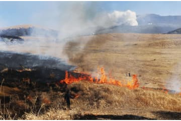 阿蘇山警戒レベル引き下げ 画像