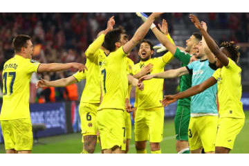 ”因縁”バイエルンをCLで撃破！ビジャレアル選手たちが大騒ぎ 画像