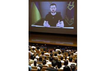 ゼレンスキー氏「平和を守って」 画像
