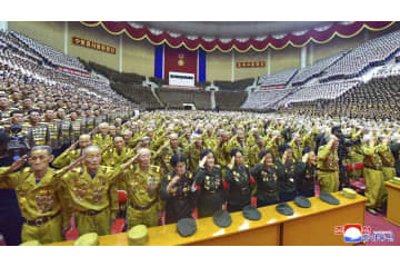 北朝鮮、休戦69年で老兵大会 画像