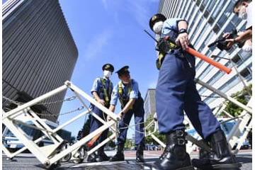 国葬会場の武道館周辺、物々しく 画像