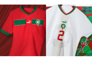 モロッコ代表、「懐かしユニと伝統モザイク」の2022カタールW杯ユニフォーム 画像
