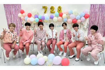 なにわ男子、全員で大西流星主演「紅さすライフ」鑑賞会　グループのメイク事情暴露「丈くんから本番5分前に…」 画像