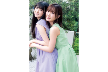 「ラブライブ！」ユニット・Liella！結那＆坂倉花、ノースリーブワンピで密着ハグ ほっそり二の腕輝く 画像