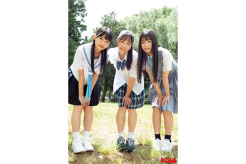 “乃木坂46公式ライバル”僕が見たかった青空・金澤亜美＆須永心海＆萩原心花、ミニスカ制服姿が眩しい＜独占カットあり＞ 画像