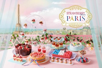 ヒルトン東京ベイの苺デザートビュッフェ、パリの優雅な世界観×苺のケーキやマカロンなど約20種 画像