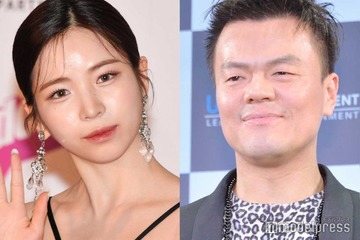 J.Y. Park、NiziUマヤと“HEARTRISチャレンジ”挑戦「お茶目で可愛い」「キューブあげたい」の声 画像