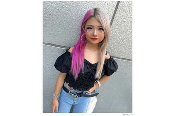 小学生ギャルモデルゆなち、派手色最新ヘア公開「髪色天才」「盛れてる」の声 画像