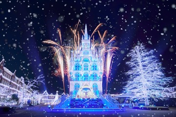 ハウステンボスで冬イベント「白銀の世界」”真っ白“イルミで幻想的な銀世界広がる 画像