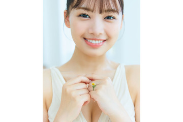日向坂46濱岸ひより、純白ウエディングドレス姿 1st写真集先行カット解禁【もしも】 画像