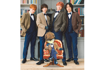 Travis Japan、コナンの世界と完全コラボ 英国紳士風＆工藤新一の名シーン衣装に身包む 画像