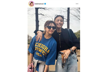 安斉かれん、妹・星来とお花見へ！肩を組んだ仲良しSHOTに反響「美人姉妹すぎ」「最高キュート」 画像