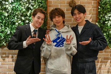 IMP.椿泰我、鈴木大河にサプライズ 影山拓也も現場に駆けつける【三人夫婦】 画像