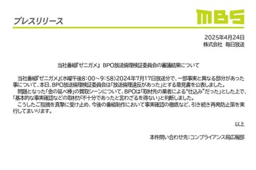 MBS「ゼニガメ」に放送倫理違反 BPOが意見書公表【全文】 画像
