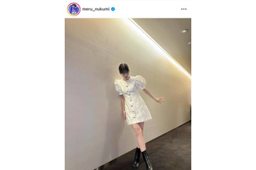 めるる、ほっそり美脚披露のミニワンピSHOTに反響「天使かと思った！！」「スタイルいい」 画像