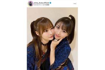 「美少女コンビ」モー娘。生田衣梨奈、牧野真莉愛との密着頬寄せSHOTにファン悶絶「眼福です」 画像