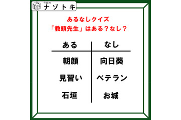 あるなしクイズです！「ある」「なし」それぞれの法則を見抜いてね！【難易度LV３.・中辛】 画像