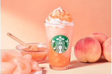 スタバ、桃感UPの新作「More ヘブンリー ピーチ フラペチーノ」至福のデザート類もラインナップ 画像