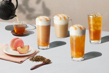 スタバ秋の新作“ほうじ茶×白桃”の果実感溢れるムースティー、全国21店舗限定で登場 画像