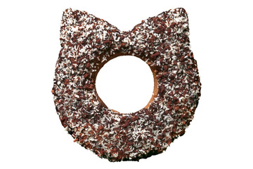 ミスド×ブラックサンダーコラボから“猫型ドーナツ”ネットオーダー限定で登場  5つのトッピングが生むザクザク食感 画像