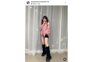 田中れいな、ほっそり美肩＆美脚の肌見せコーデをファン絶賛「かわいい天使」「スタイルいい」 画像