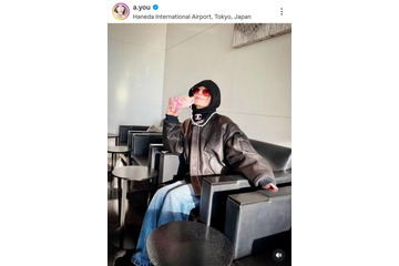 浜崎あゆみ、北京へ向けて出国の空港ファッションに反響「素敵」「冬仕様ayuちゃん可愛ええ」 画像